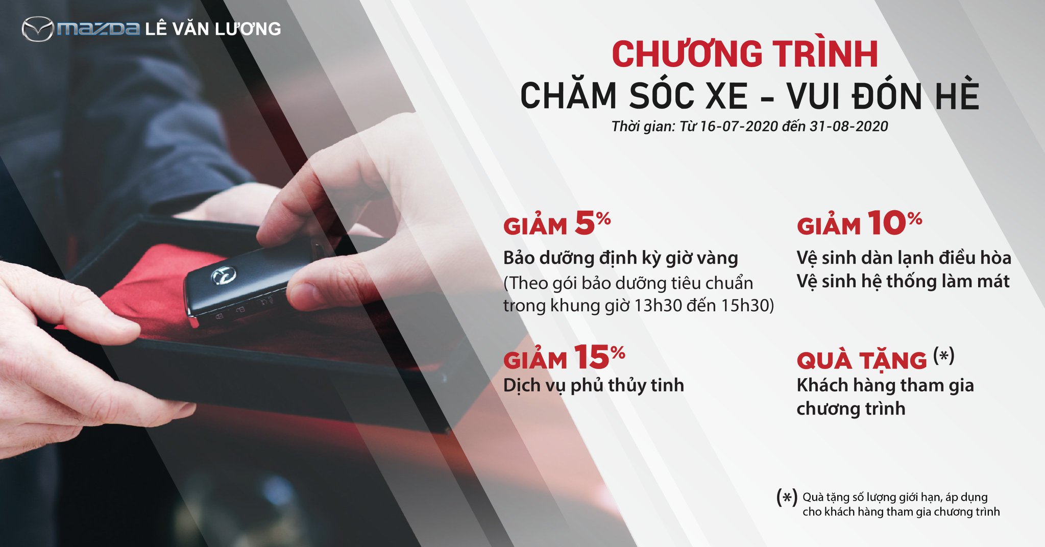 uu dai bao duong xe Mazda thang 7