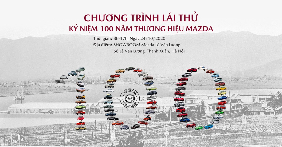 Chuong trinh lai thu ky niem 100 nam thanh lap thuong hieu Mazda